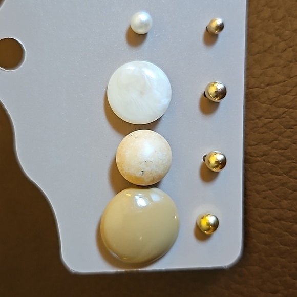 3/$20 Vintage Twelve Single Button and Ball Post Stud Earrings - Picture 2 of 3